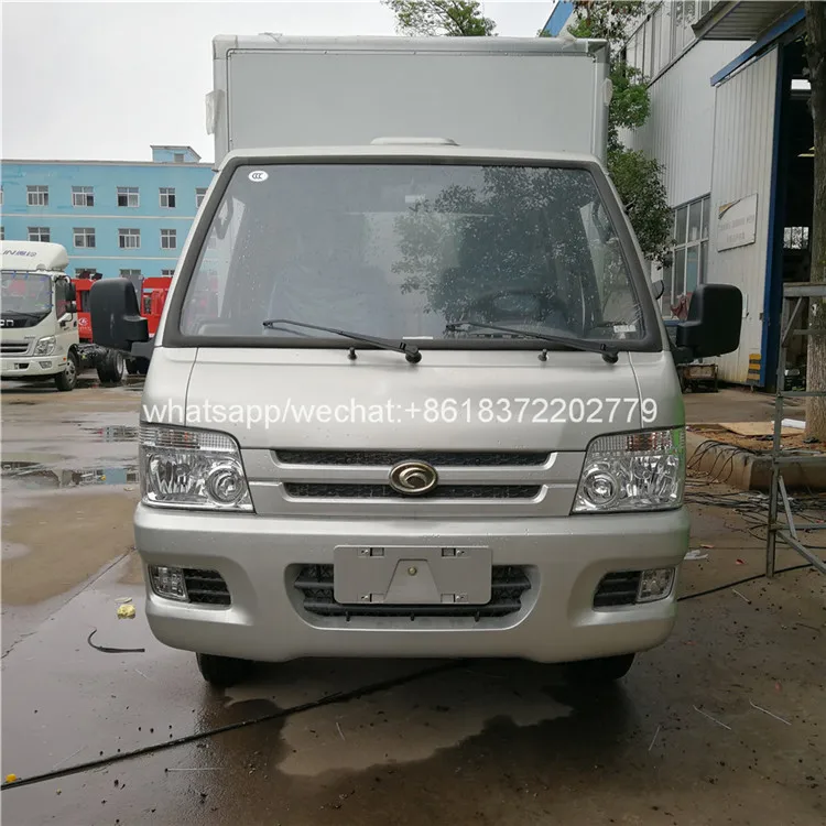 Foton 1 ton gasoline insulated polyurethane panel box mobile food refrigerated truck