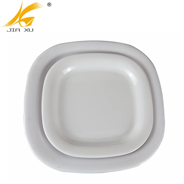 30% melamine flower shape white plate chinese wholesale melamine tableware