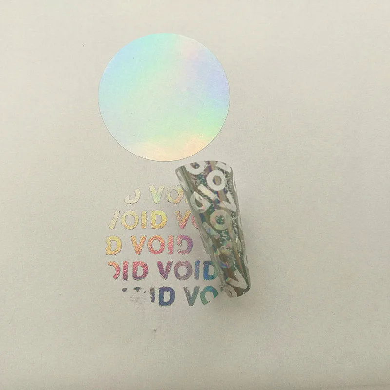 Custom 3d Synthetic Paper Holographic Product Packaging Warranty VOID Sticker 3D Hologram OEM VOID Label Adhesive Sticker Accept