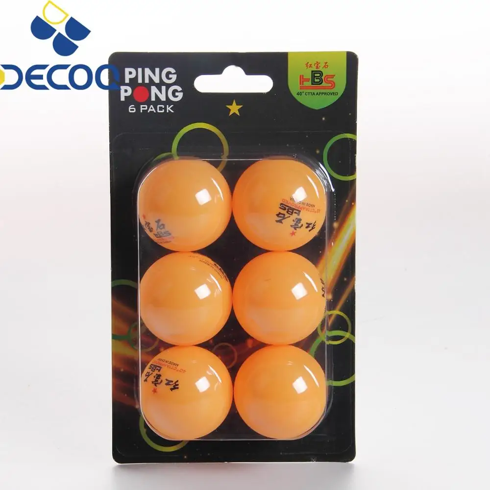 wholesale customize logo 1 2 3 star  white orange ABS pingpong ball