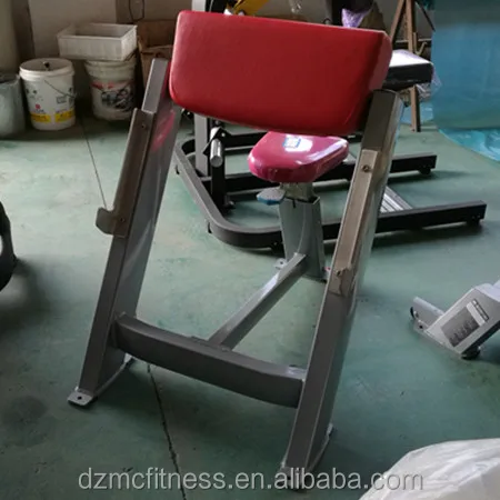 Dezhou Fitness equipment Commercial Preacher Curl/ Biceps Curl Bench for Muscle Training