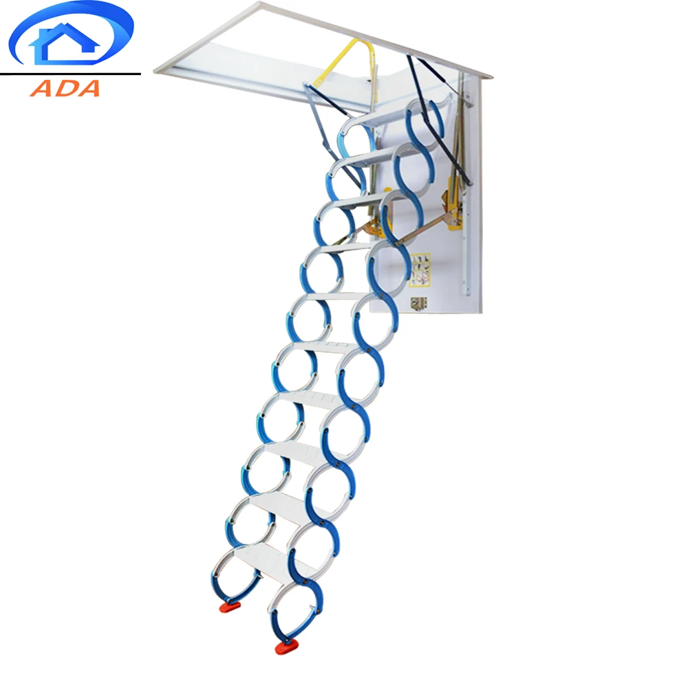 Carbon Steel Material Manual Adjustable Access Ladders To Attic