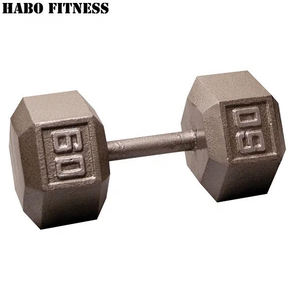 
40LB Gym Hex Steel Hammertone Dumbbell Set 
