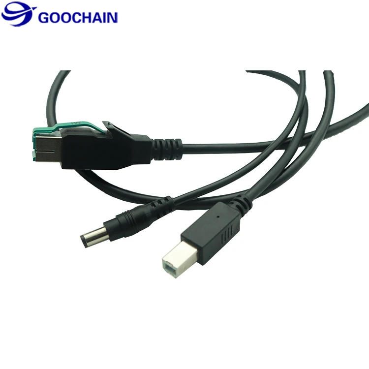 Питание от USB 12V постоянного тока до Y кабель для подключения USB-B мужской DC5521 DC 5,5x2,1 для принтера