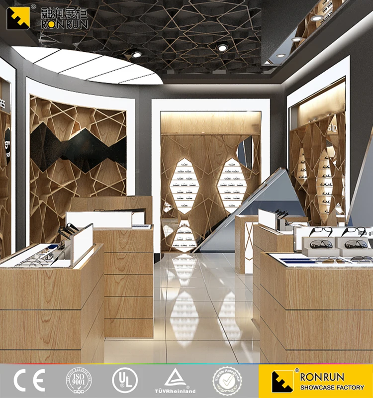 Shiny Baking Paint Optical Store Display Furniture Cabinets for Glasses Shop