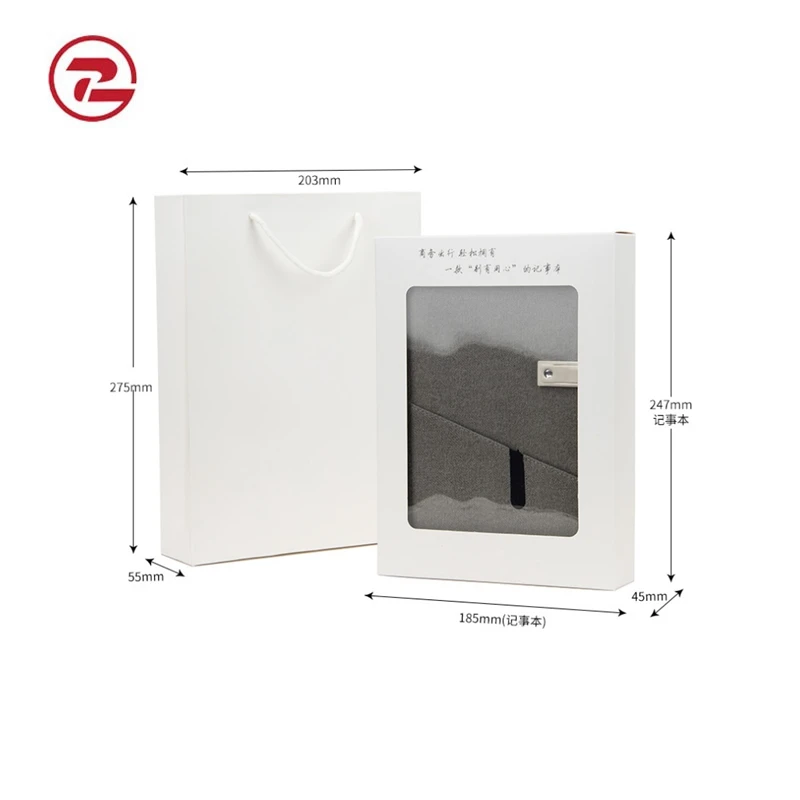 2021 Uptodate Powerbank Notebook Custom Leather Notebook Diary Planner Agenda Notepad Organizer with Power bank and USB