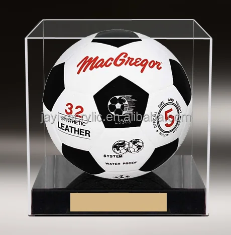 Factory wholesale acrylic soccer ball display case/soccer ball holder/lucite ball display box