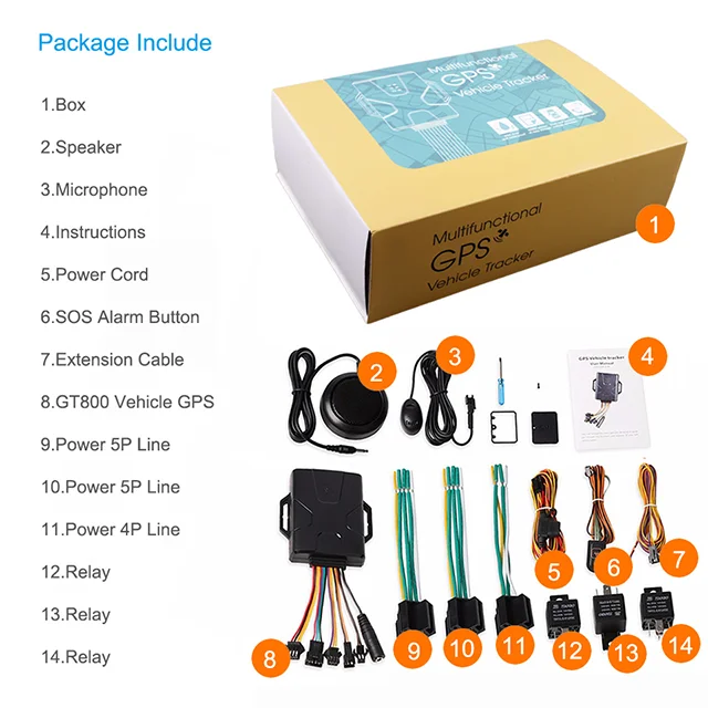 CONCOX 2017 new car gps tracking system GT800 with two-way talk sos alarm waterproof door sensor