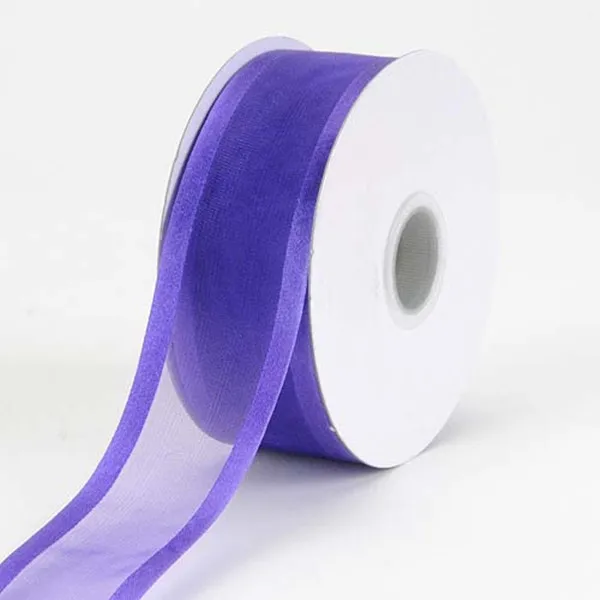 Satin Edged Nylon Organza Ribbon / Wired Sheer Ribbon