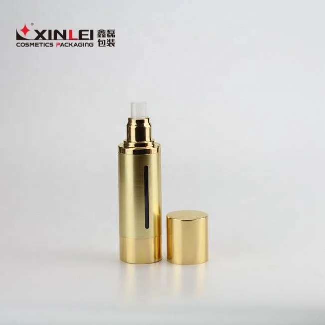 
Cosmetic packaging pump airless aluminum spray bottle 100ml matt plastic bottle 