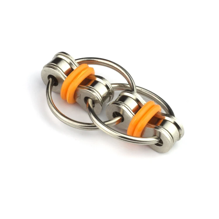 New Type Key Ring Hand Fidget Spinner Metal Key Chain Finger Spinner Toy ADHD EDC Focus Anti Stress Works Reliever 8 Color