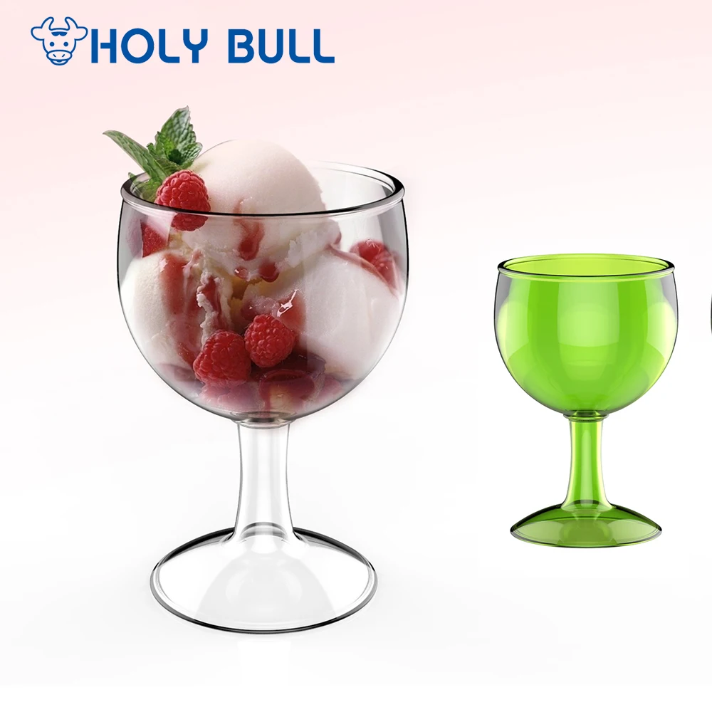 
Clear Dessert Glass Bowls Plastic Ice Cream Cup 