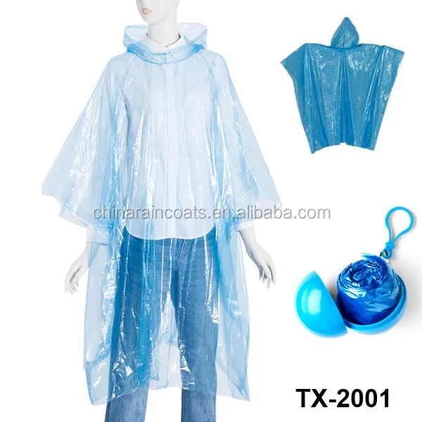Rain Poncho Ball Colorful Rain Poncho Ball With Chains