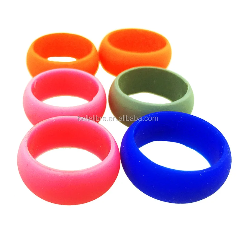 Wedding Ring Wholesale Cheap Customized High Quality Exquisite Silicone Cute Custom Logo Women Silicone Band Rings Metal Color