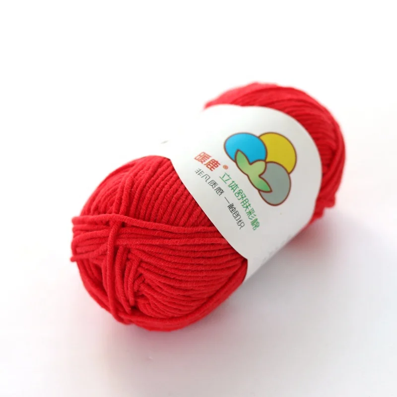 Бесплатный образец высококачественной цветной 100% хлопчатобумажной пряжи для вязания своими руками