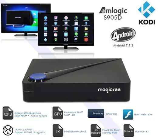 shenzhen china android tv box factory DVB S2 DVB T2 Amlogic S905D android 7.1 tv box strong antenna andriod TV BOX k1 plus