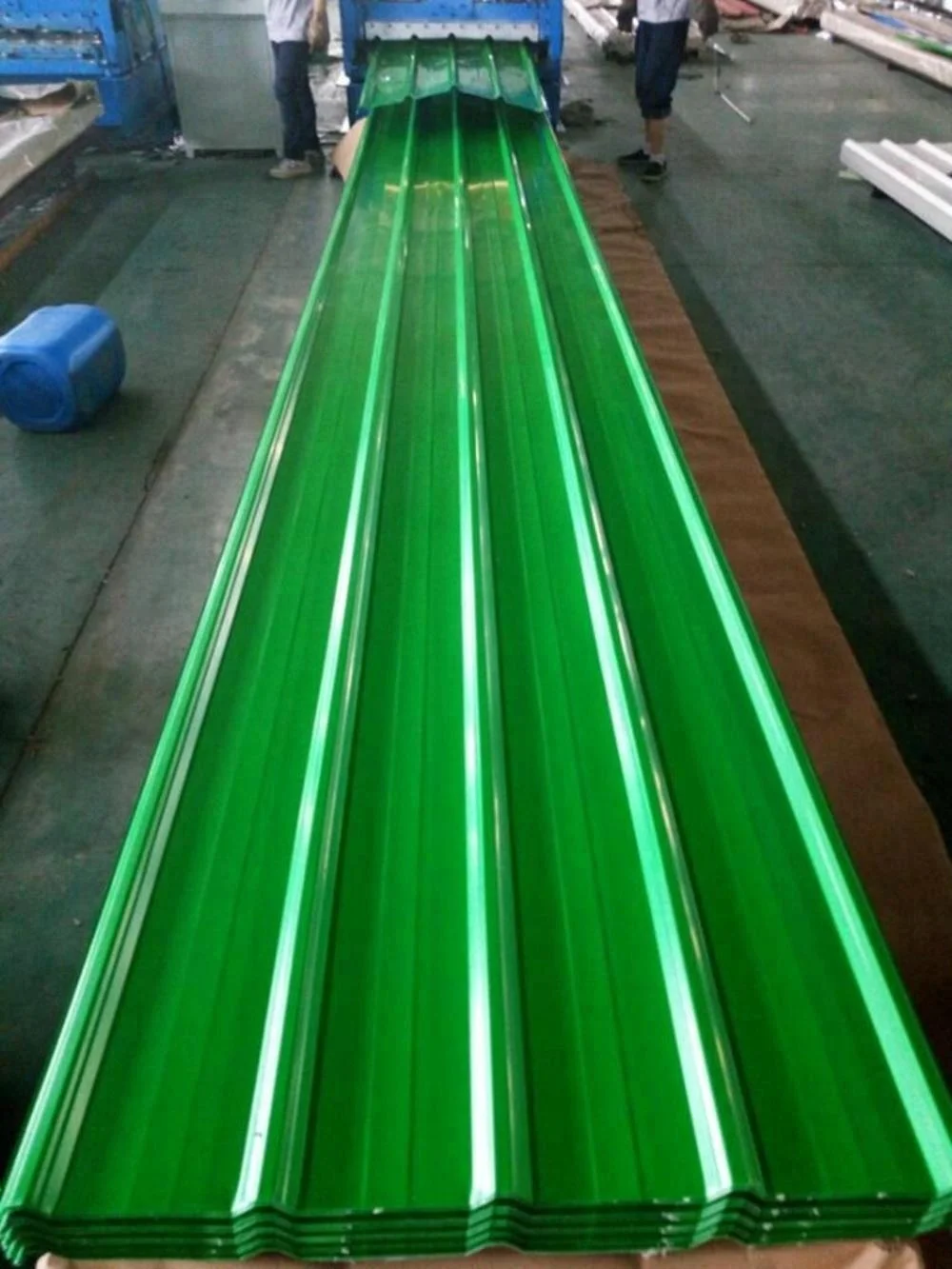 pgi roofing sheet long span colors 30 gauge corrugated steel rain protection rib type best price wholesale manufacturer