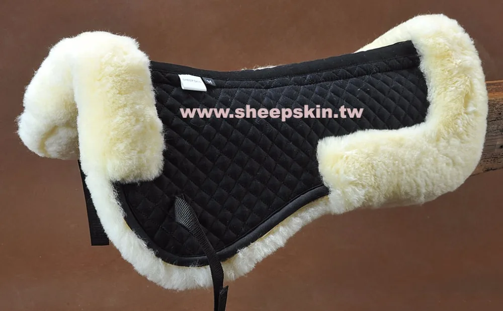 100% Genuine Merino sheepskin saddle pad set