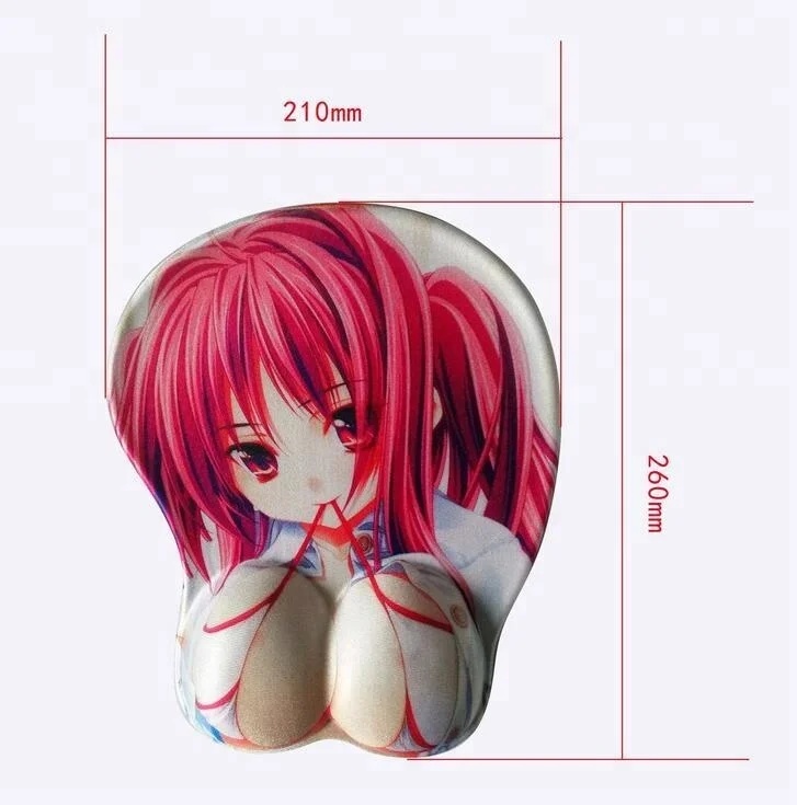 Anime 3D sexy custom ass breast gel oppai Silicone mouse pad boob mousepad with Wrist Rest