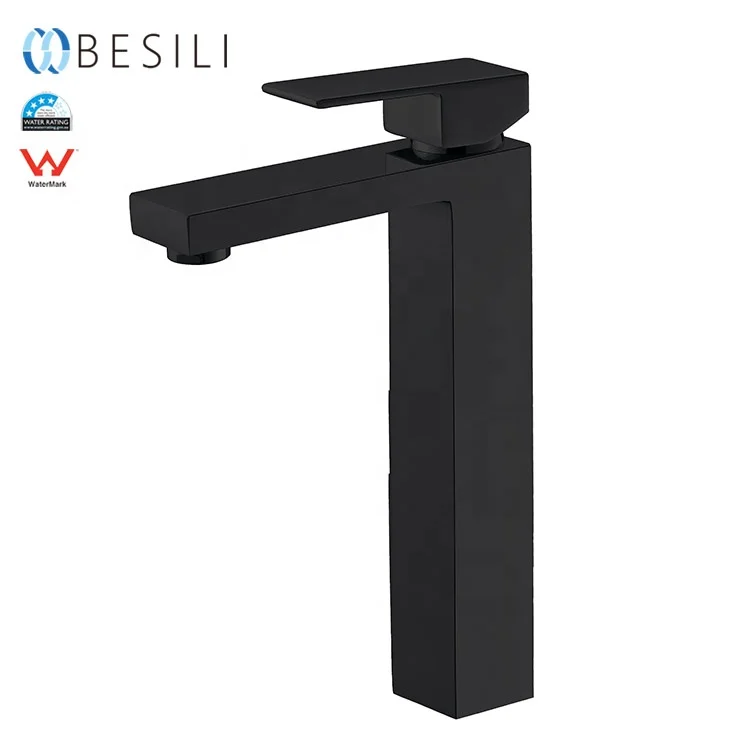 AU Watermark Brass Tapware Black High quality Wels Basin Faucet Watermark Taps New Design For Wash room Bathroom Basin Faucet