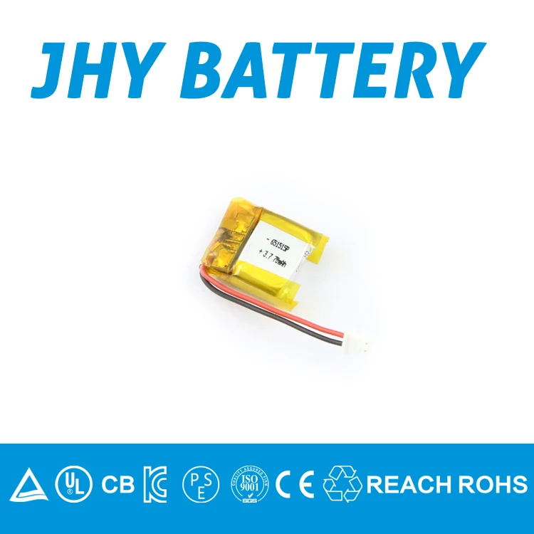 JHY 3.7v small li-ion battery 140mah 253030 for fitness tracker
