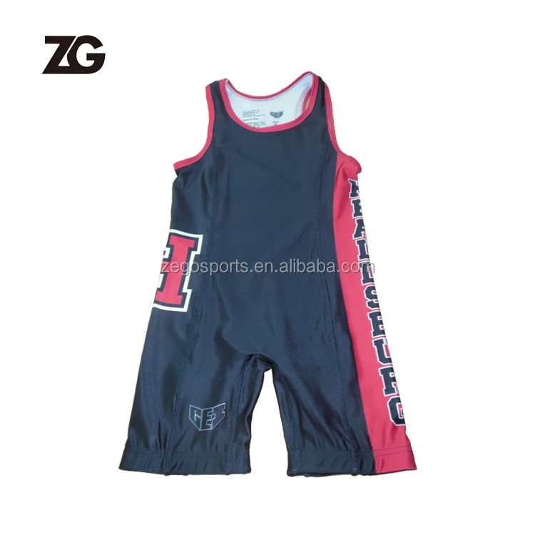 ZEGO SPORTS 100% Polyester Sublimation Wrestling Singlets Maker