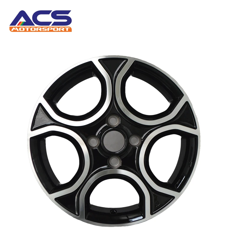 Size 15x5.5 Inches Repilca Sky Alloy Wheel With Black Machined Face