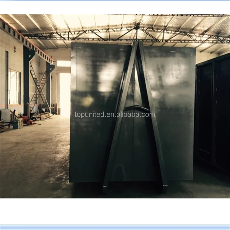 
Customized size stackable hook lift bin with single door 