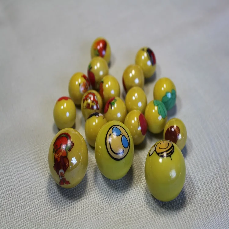 
Wholesale printed glass marbles toy for children 