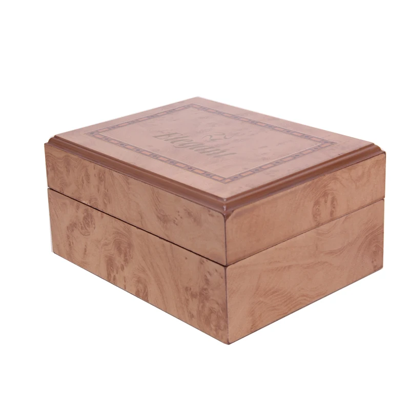 
Harwoo retro Wood unfinished Box Art Mind Wood jewelry double ring packing Box Gift Wood Box Without inner 
