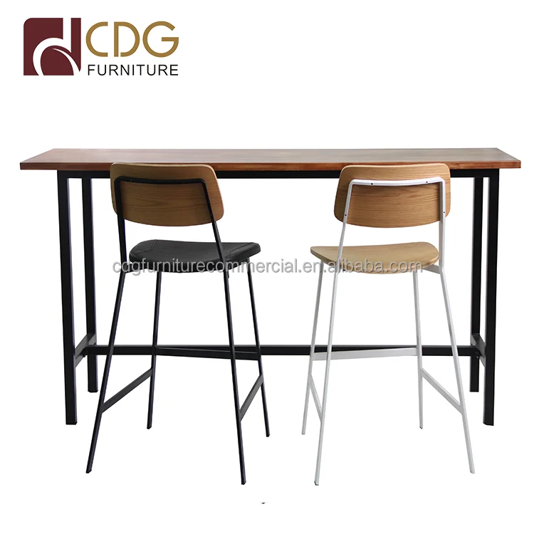 Antique Metal Industrial Bar Stools Copine Sean Dix Wood Bar Chair hotel high back chair