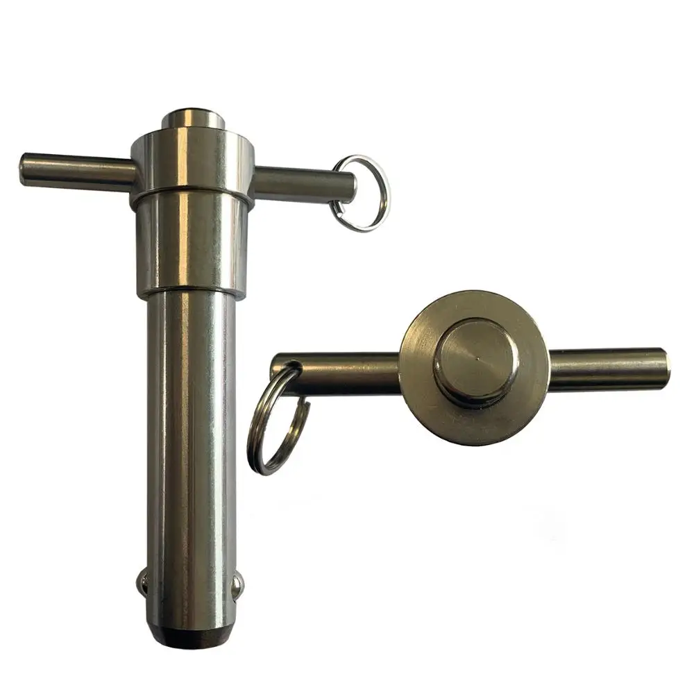 Full Stainless Steel T handle Safety detent Spring Locking quick release ball lock Pin