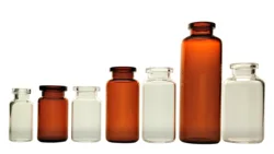 LANJING Customized Disposable Pharmacy Glass Vials Clear Vial Glass Bottle PharmaceuticClear Amber Vial Aluminium Lid