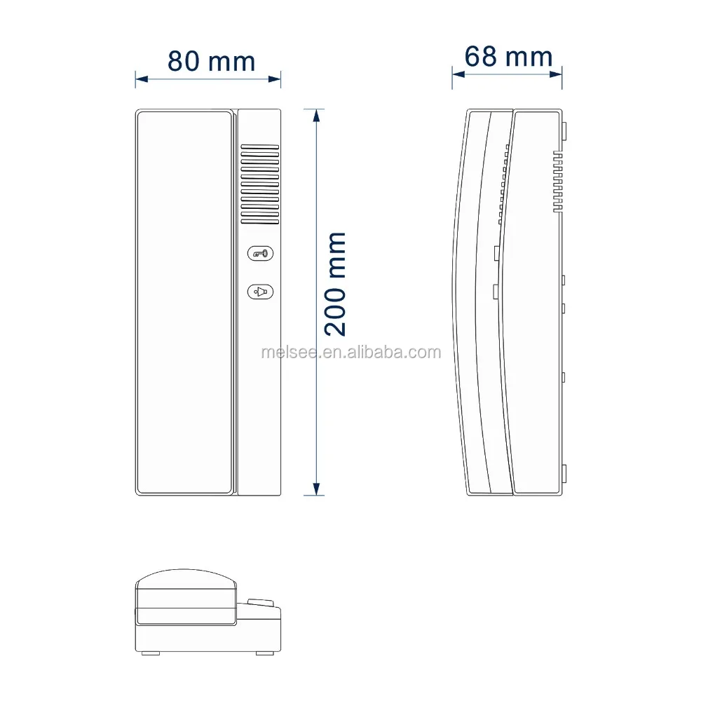 Cheap handset audio door phone for multi apartment system cat 5  audio door phone
