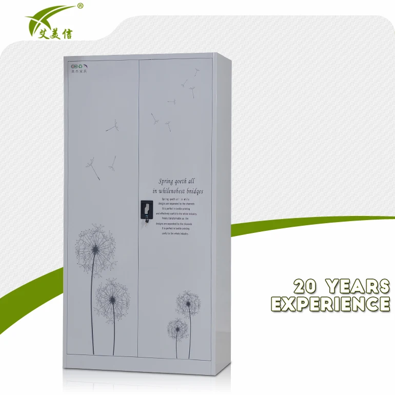 2 door chinese wardrobe/steel colorful door locker/godrej almirah size