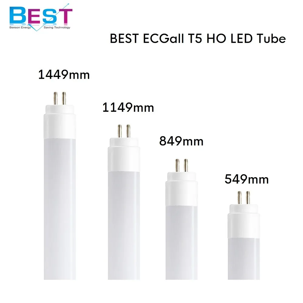 
Mains voltage power input and ballast compatible ECGall T5 HO LED retrofit for replacing T5 HO fluorescent lamp 