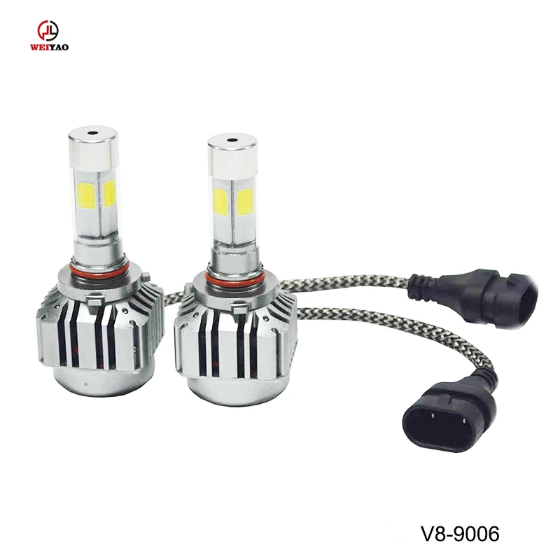 Guangzhou LED Car Headlights V8 9006 LED Car Headlight 4000 COB LED Headlights Wholesale