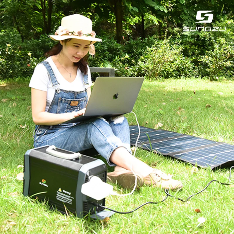 Wholesale Potable Power Station Lithium battery 300W Rechargeable Solar Generator for Camping Fishing Hunting Outdoor