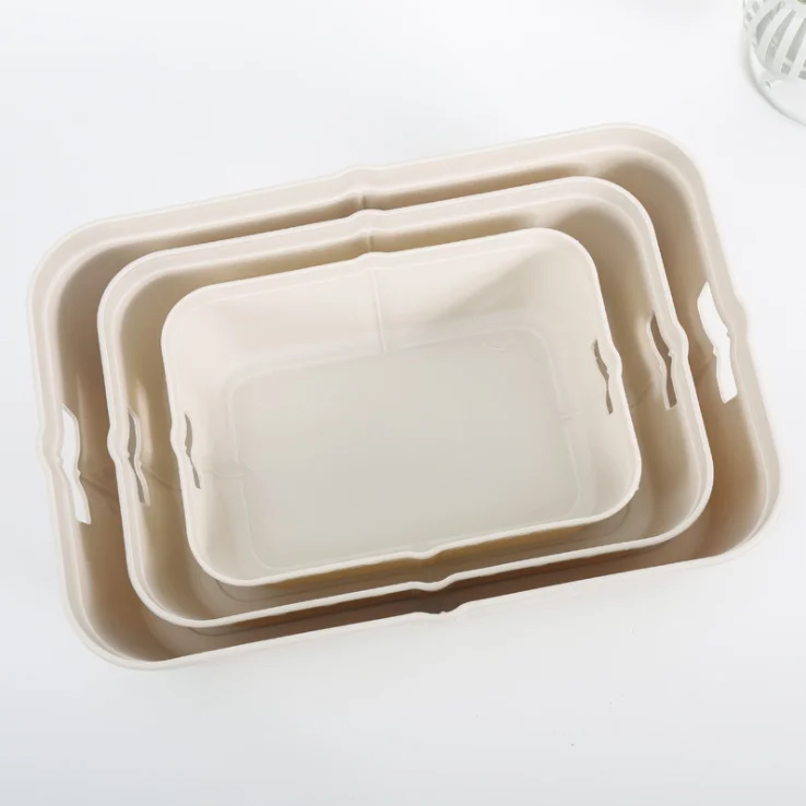 Wokahome Stackable Storage Table Plastic Home Organizer Storage Bins Box for Home Kitchen Office S M L