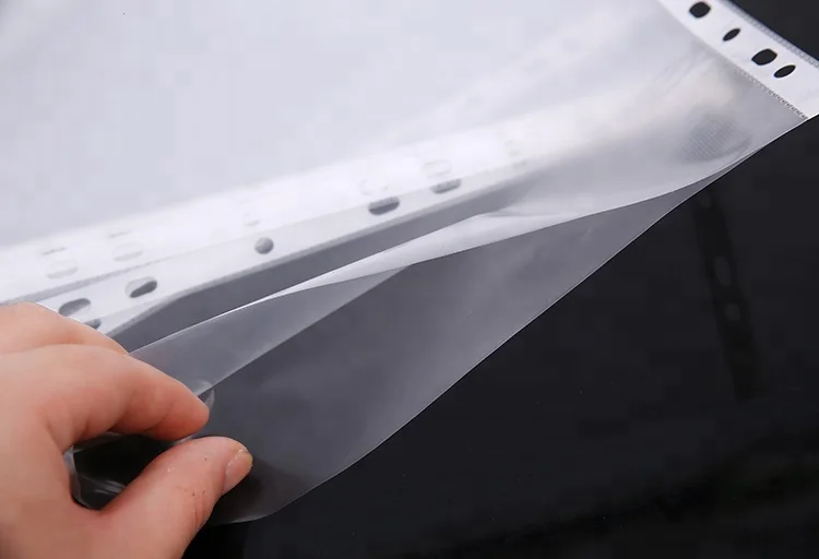 A4 PP Clear Waterproof Document Holder 11 holes Sheet Protector