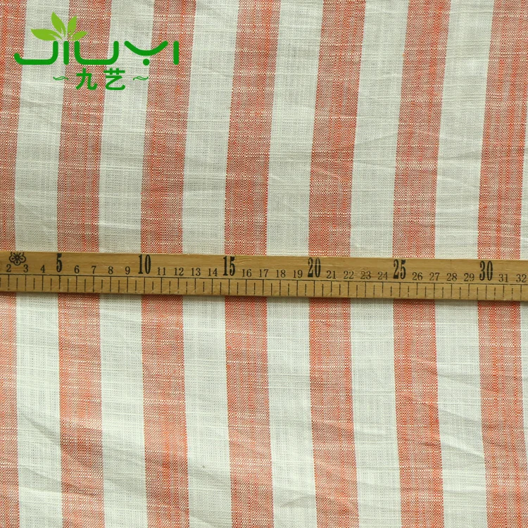 Wholesale high quality cheap 70 cotton printed bamboo linen blended fabric for shirt