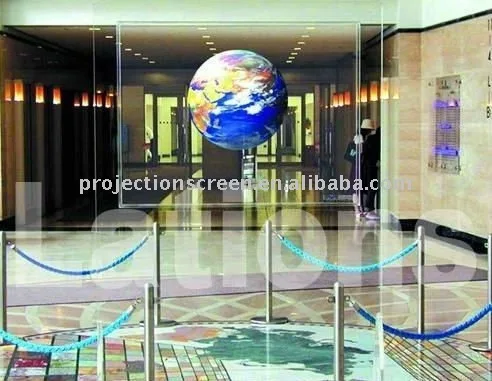 Window display transparent holographic projector screen/ holograma screen projection