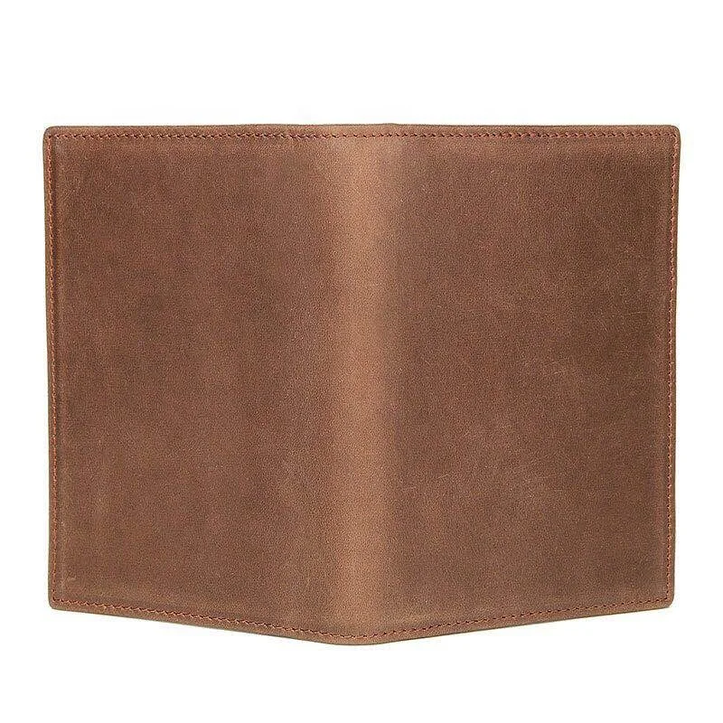 Fashion classical custom mens card case cover soft leather passport wallet for gift