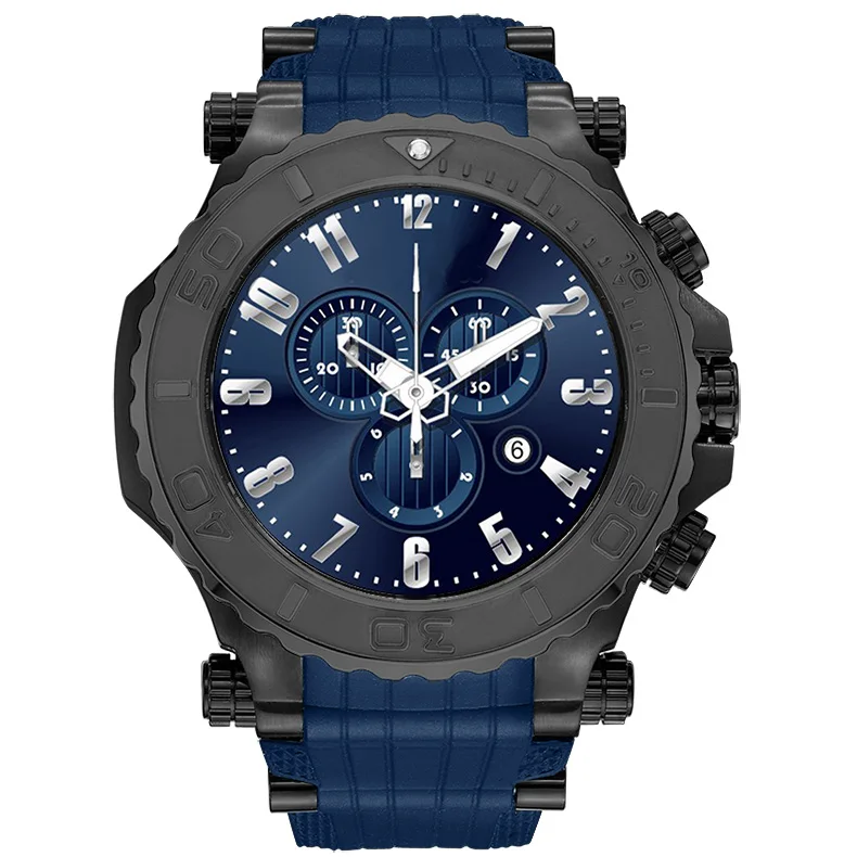 China Wrist Watch Manufacture Accept Custom Logo Fashion Branded Stop Chronograph Sports Watch for Mens