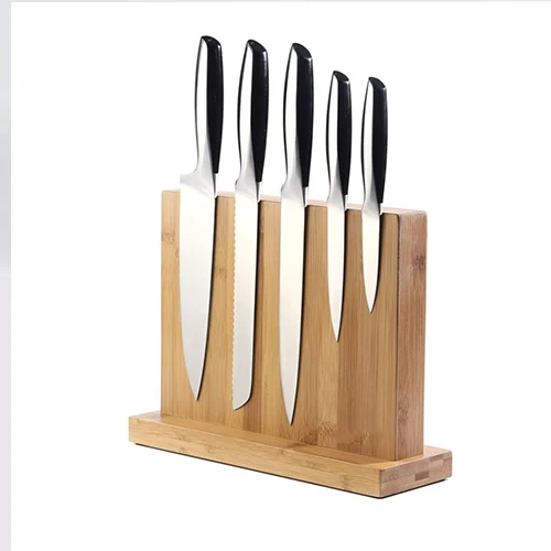 customizable magnetic knife block holder with  bamboo box knife holder