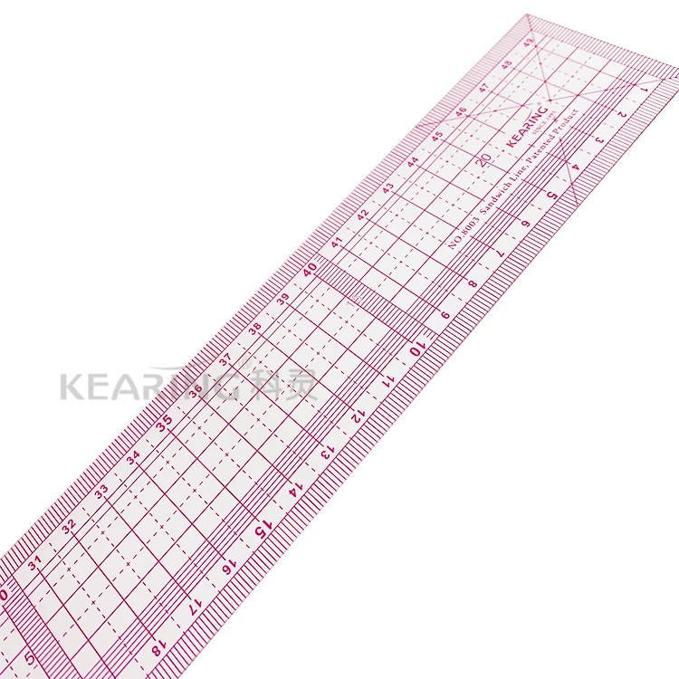 Kearing Durable Fashion Design Grading Ruler 50cm Pattern Making Ruler # 8003 for Sewn Tailors