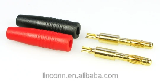 2mm 3mm 4mm 6mm copper gold plated over nickle pins banana plug and jack adapter