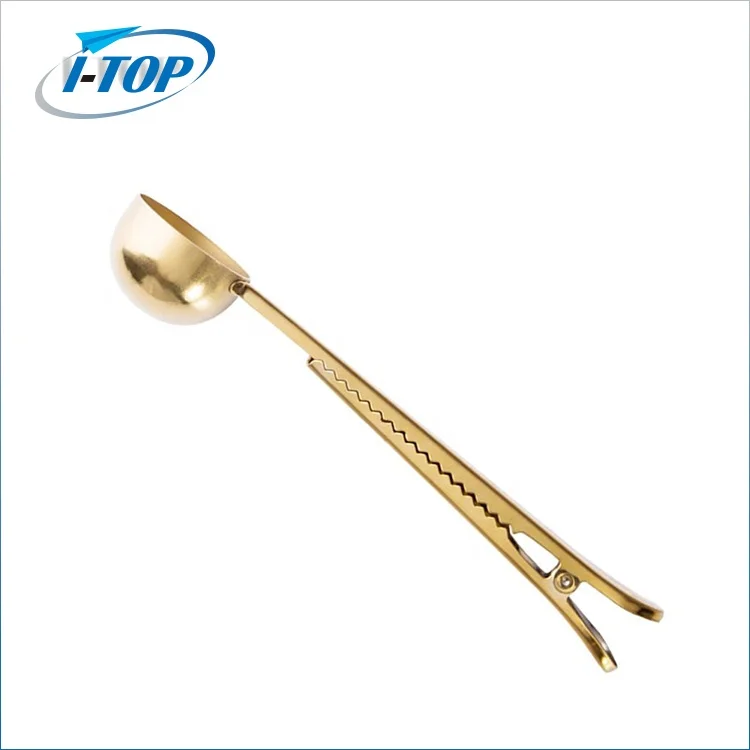 Kitchen Tool 15ml Stainless Steel Coffee Scoop with Clip