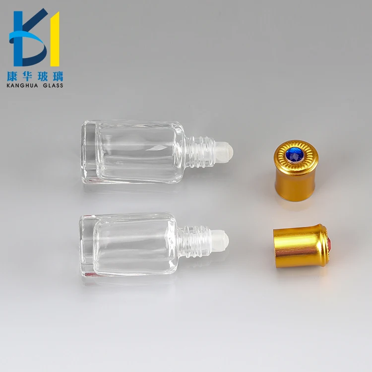 
Wholesale Perfume Clear Octagon Attar Glass Essential Oil 3ml 6ml 12 ml Roll On Bottle 10ml 