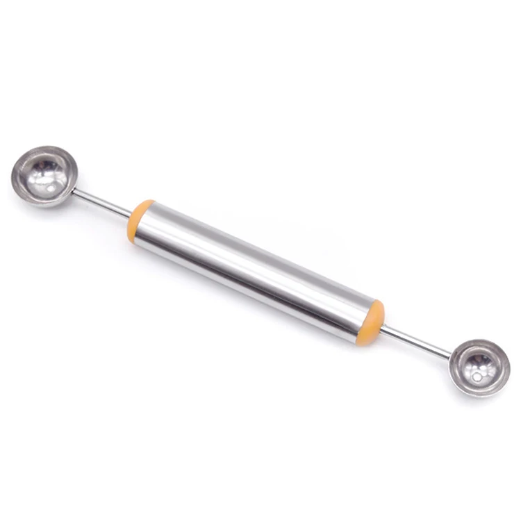 Новинка 2022, кухонные приспособления, комбайн для фруктов с двойной головкой из нержавеющей стали, многофункциональная ложка для фруктов